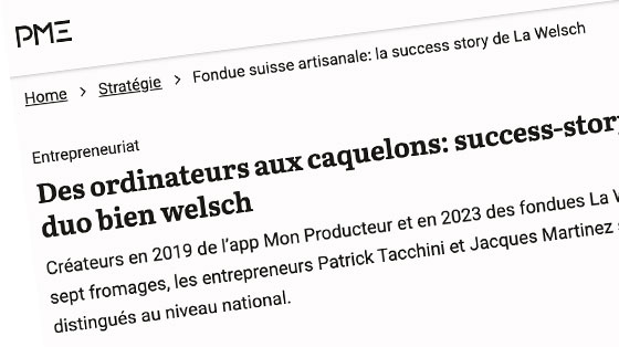 Article du magazine PME du 11 février 2025